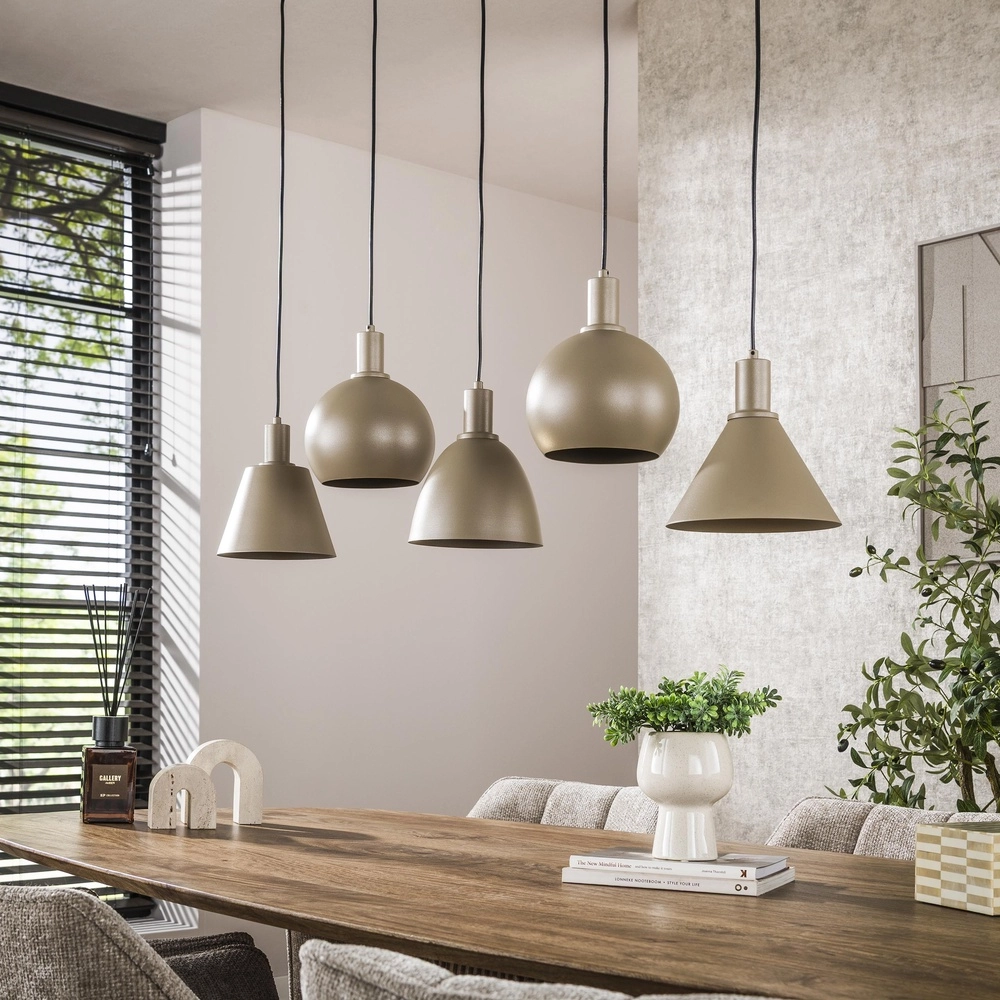 Sand pendant lamp Metallo dining table - 5x E27 Lyora 8716803512320