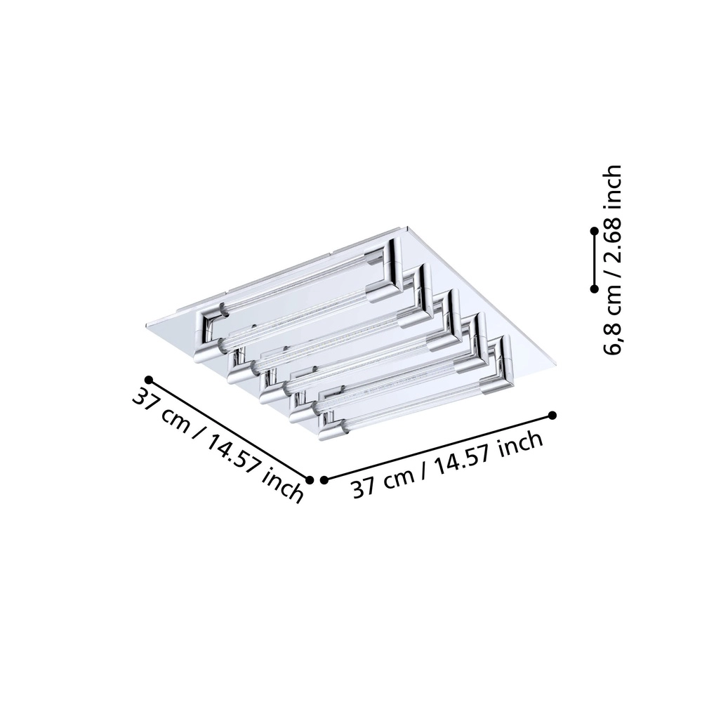 Ceiling lamp Velarde 5-light chrome Eglo 9002759953980