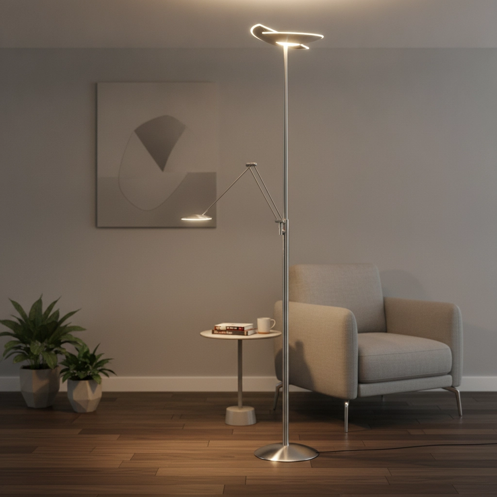 Design reading lamp Sapporo nickel Ø 29cm
