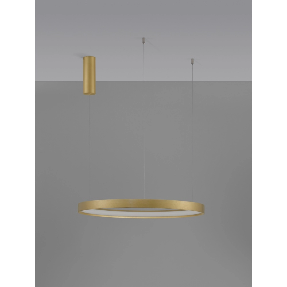 Round pendant lamp Perrine gold Ø 60cm Lyora 5212017438447
