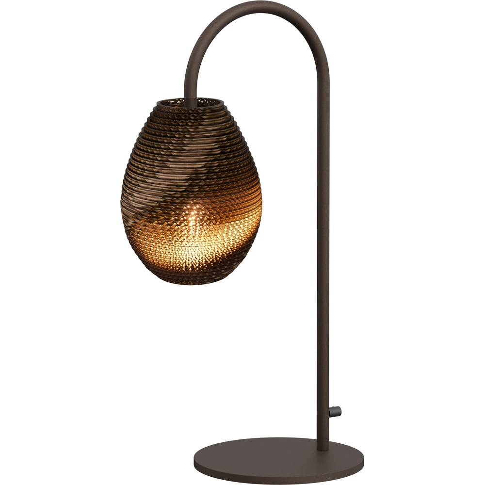 Table lamp Carta Pineapple Think-paper shade Ø 19cm