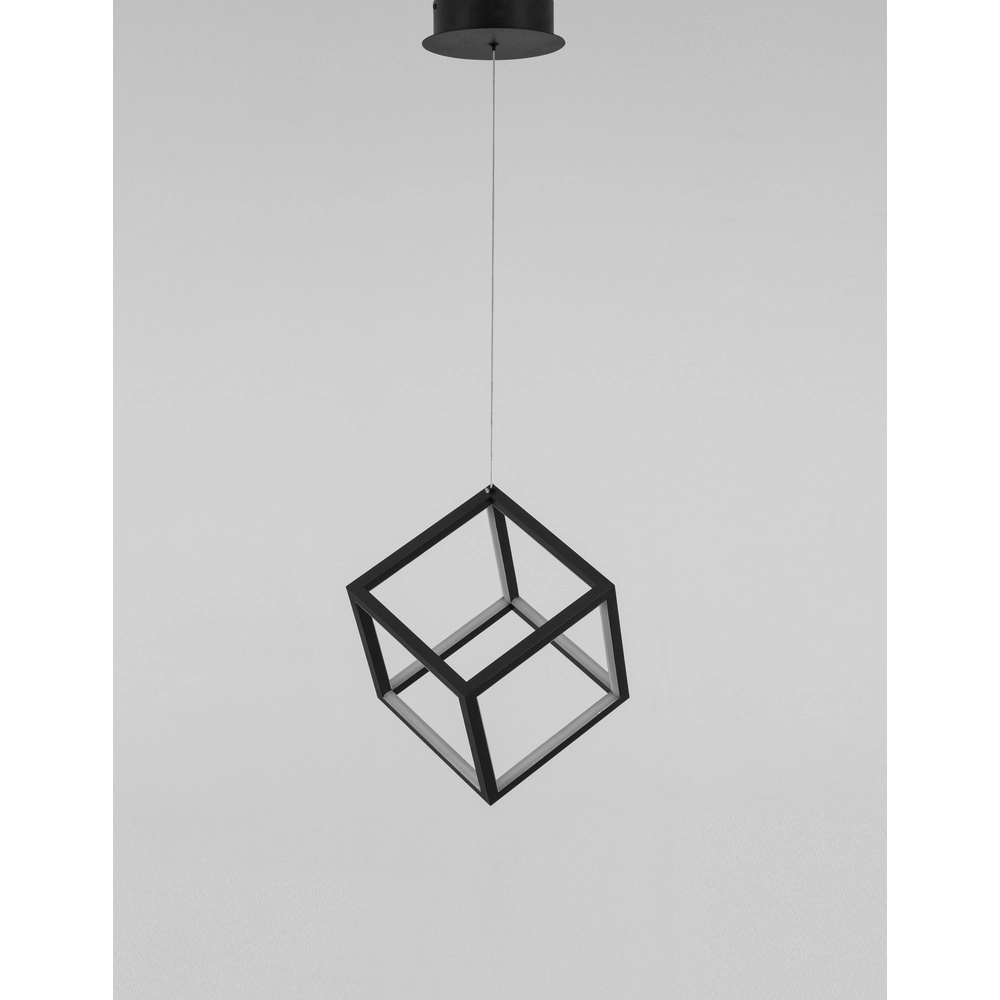 Square pendant lamp Gabbia black Lyora 5212017423399