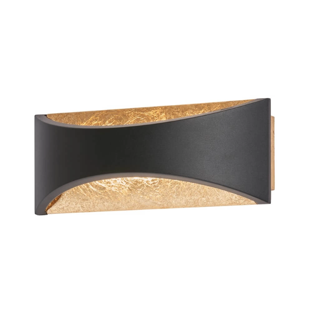 Wall lamp Rio black with gold
