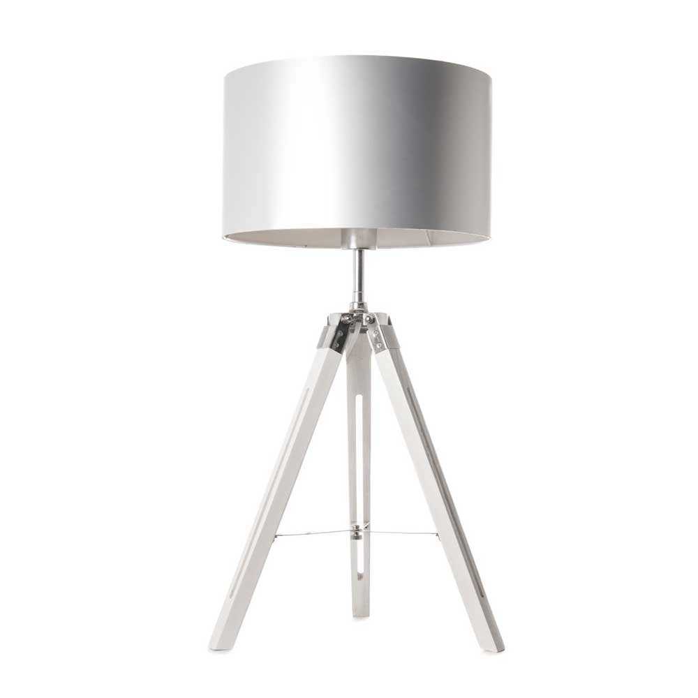 Tripod table lamp Jewel 67cm white with gray