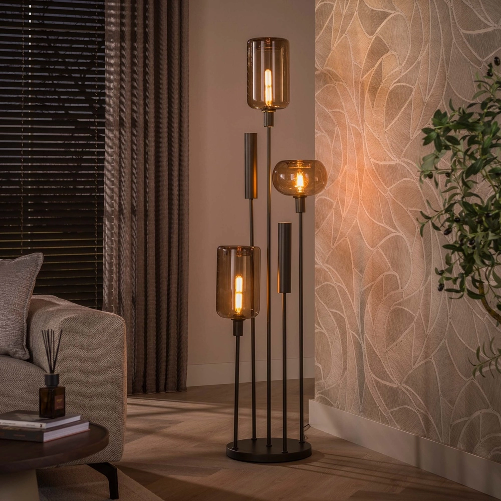 Design vloerlamp Serene sienna bruin