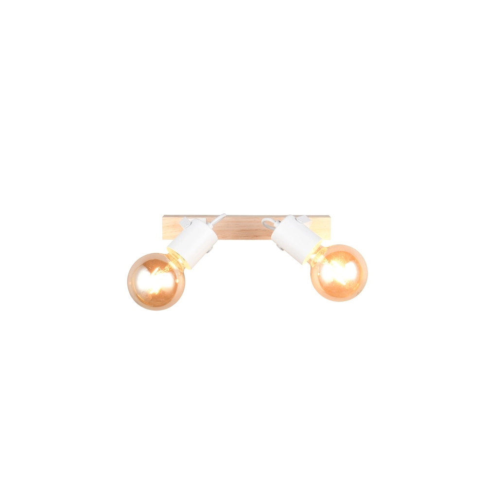 Double ceiling light Lynar white with wood Trio 4017807670745