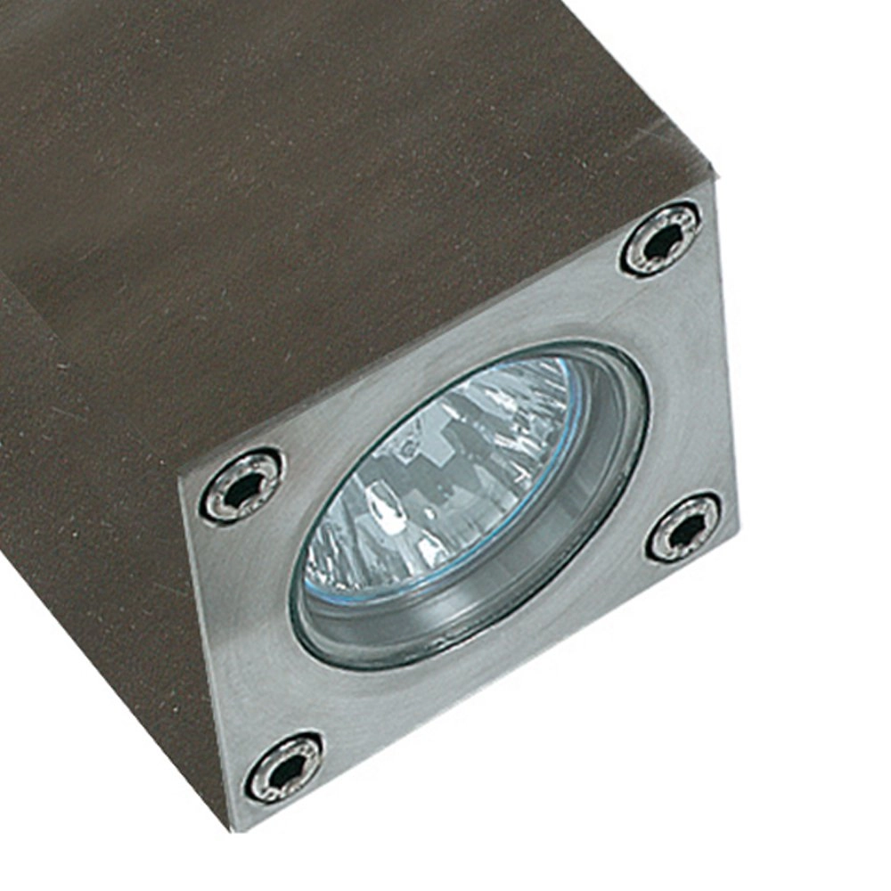 Outdoor lamp downlight Q-Bic Teak Stainless steel Royal Botania