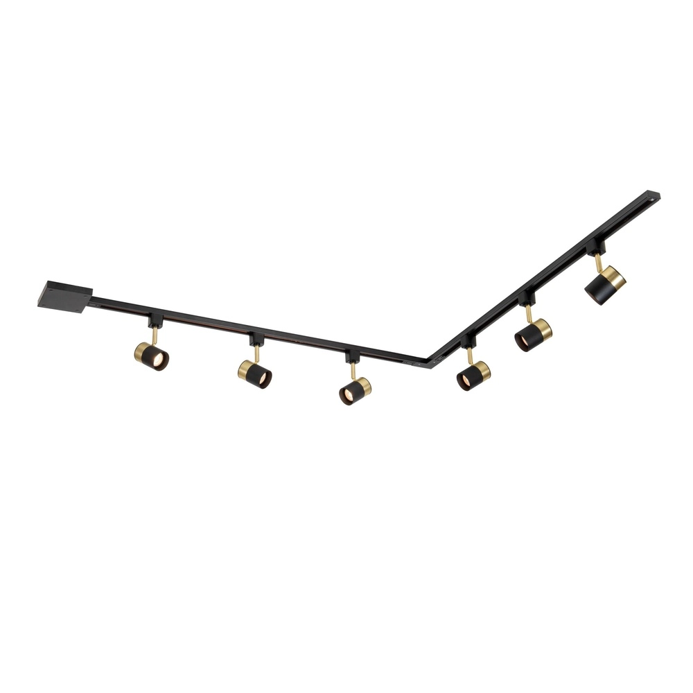 Track lighting starter set Track 1-phase black