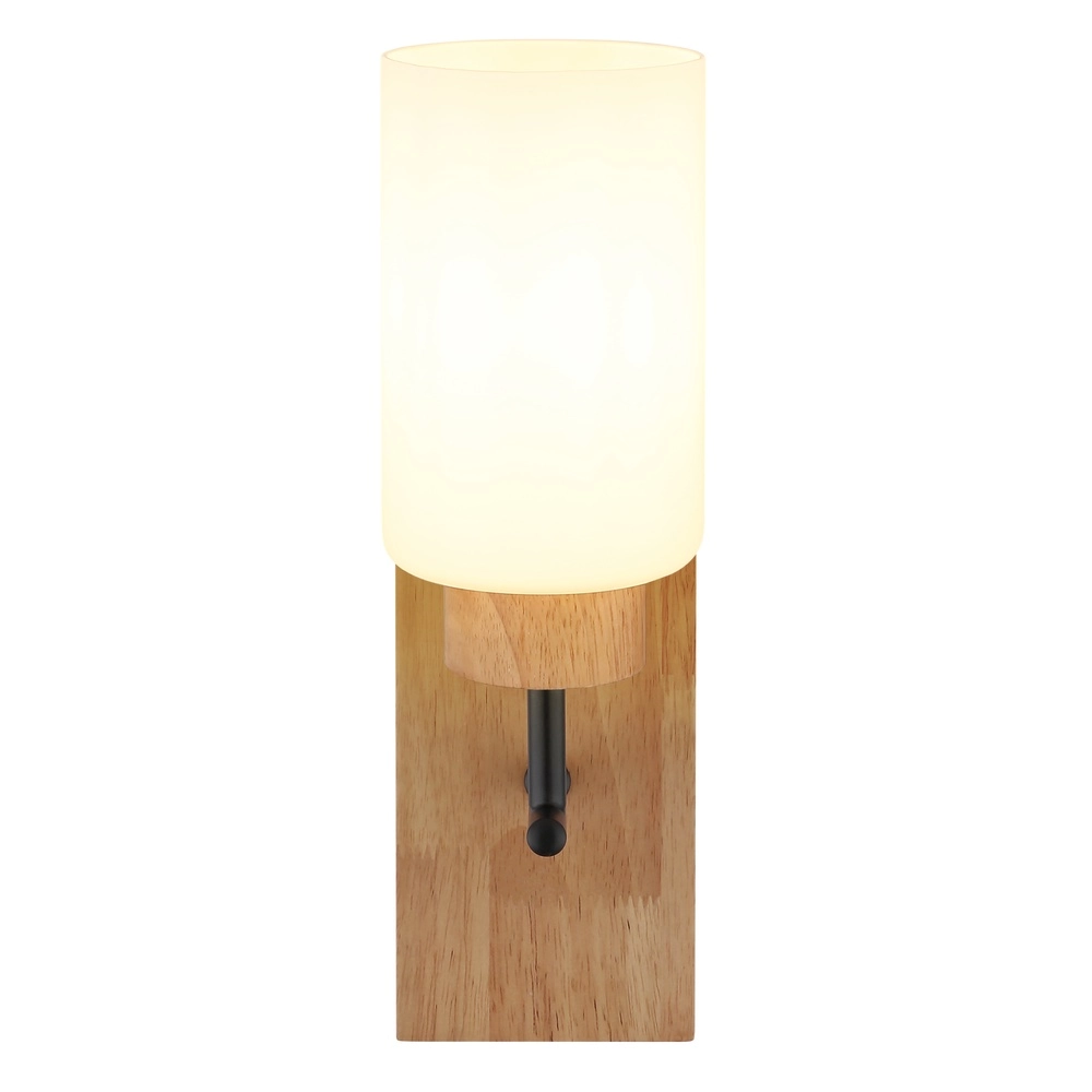 Wall light Rowena wood with black Globo 9007371586981