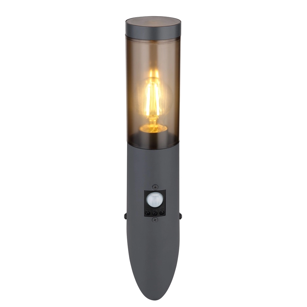 Outdoor lamp Boston anthracite with smoke and sensor Globo 9007371439720