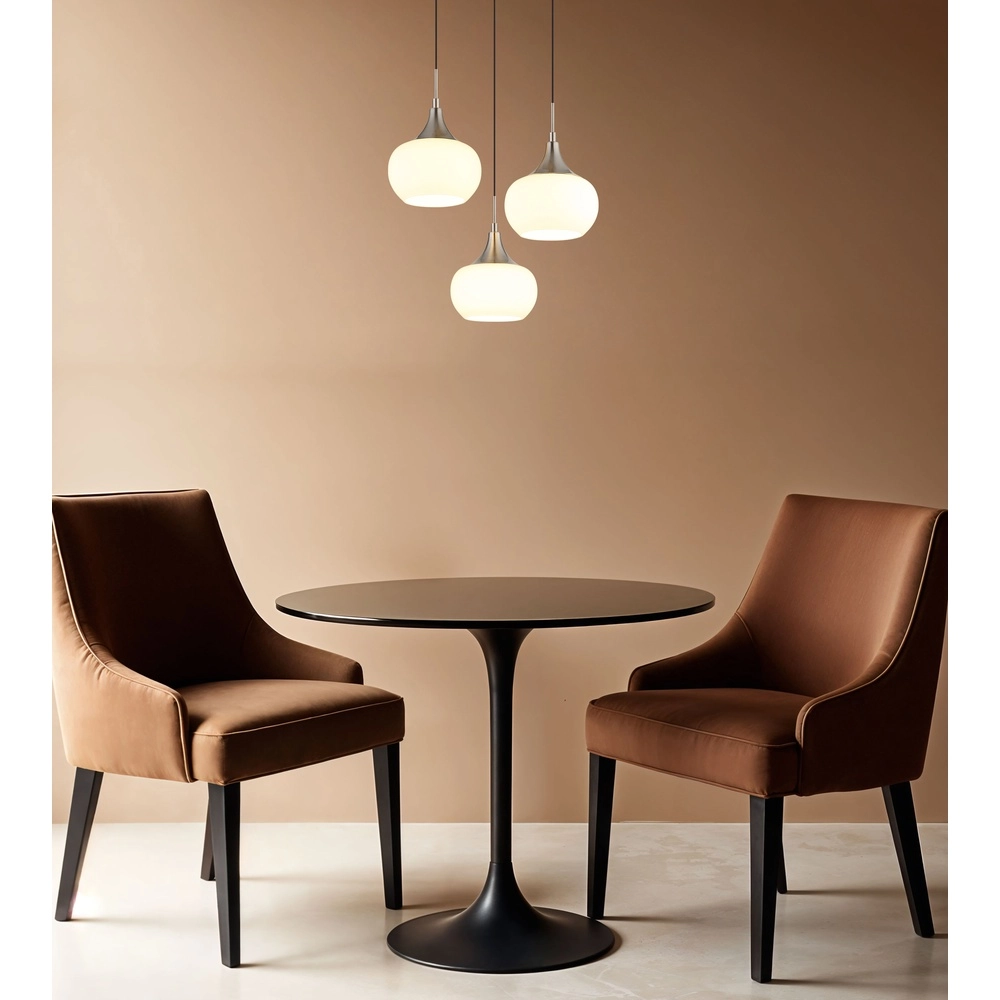 Design pendant lamp Lui 3-light nickel Globo 9007371589593