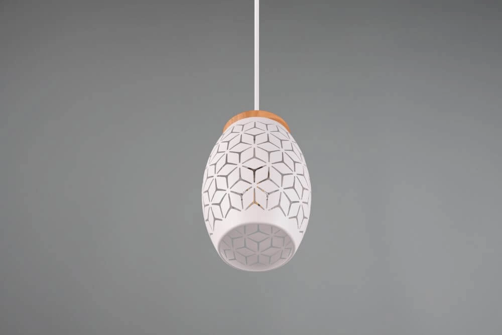 White hanging lamp Bidar design Trio 4017807574913