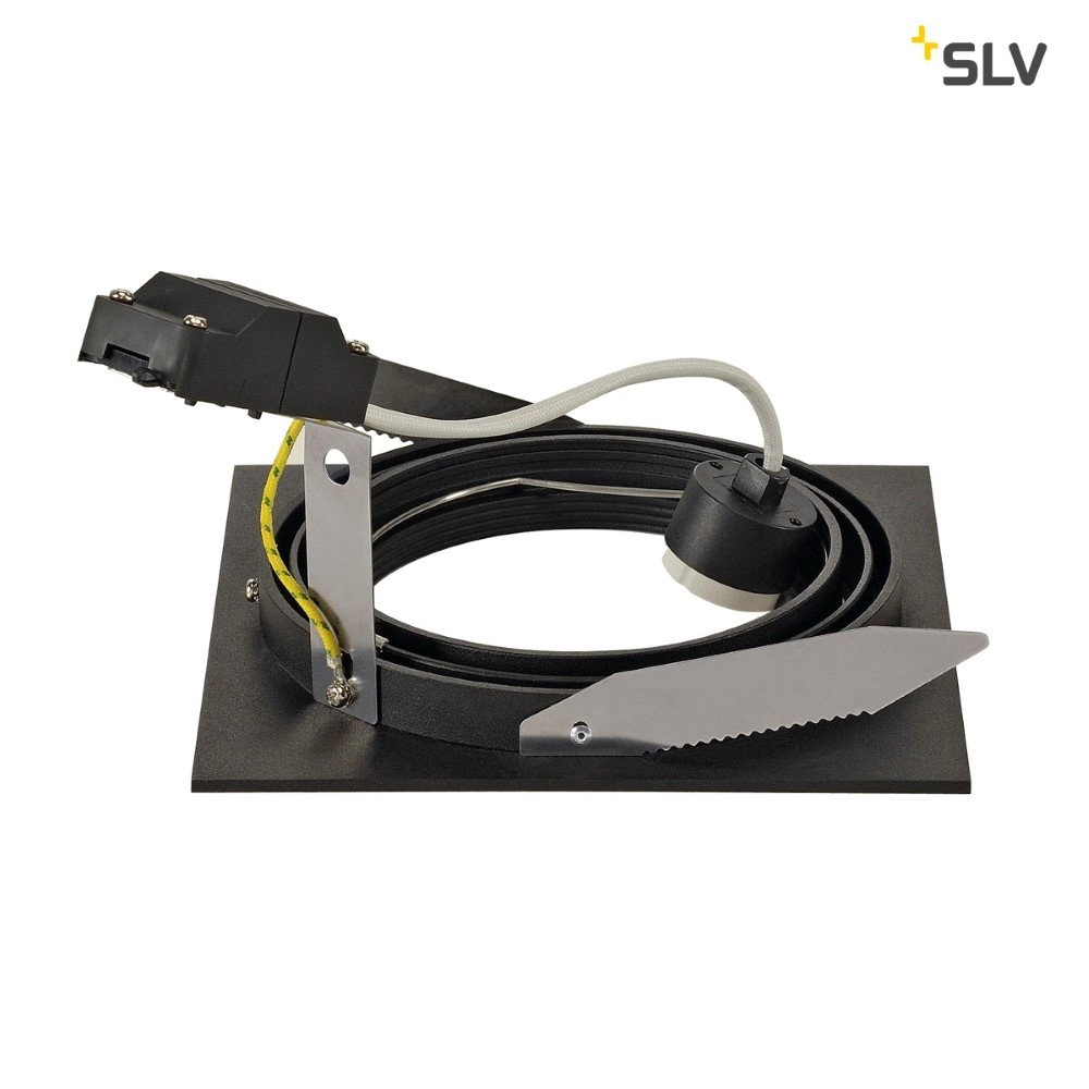 Recessed spotlight New Tria ES111 Round black with leaf springs SLV 4024163150293