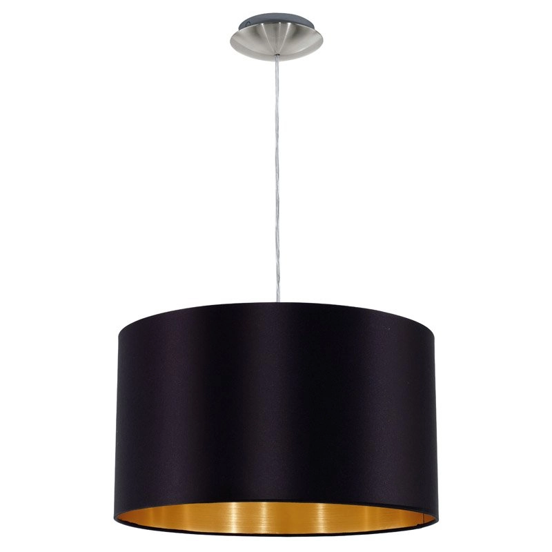 Pendant lamp Maserlo 38cm black with gold