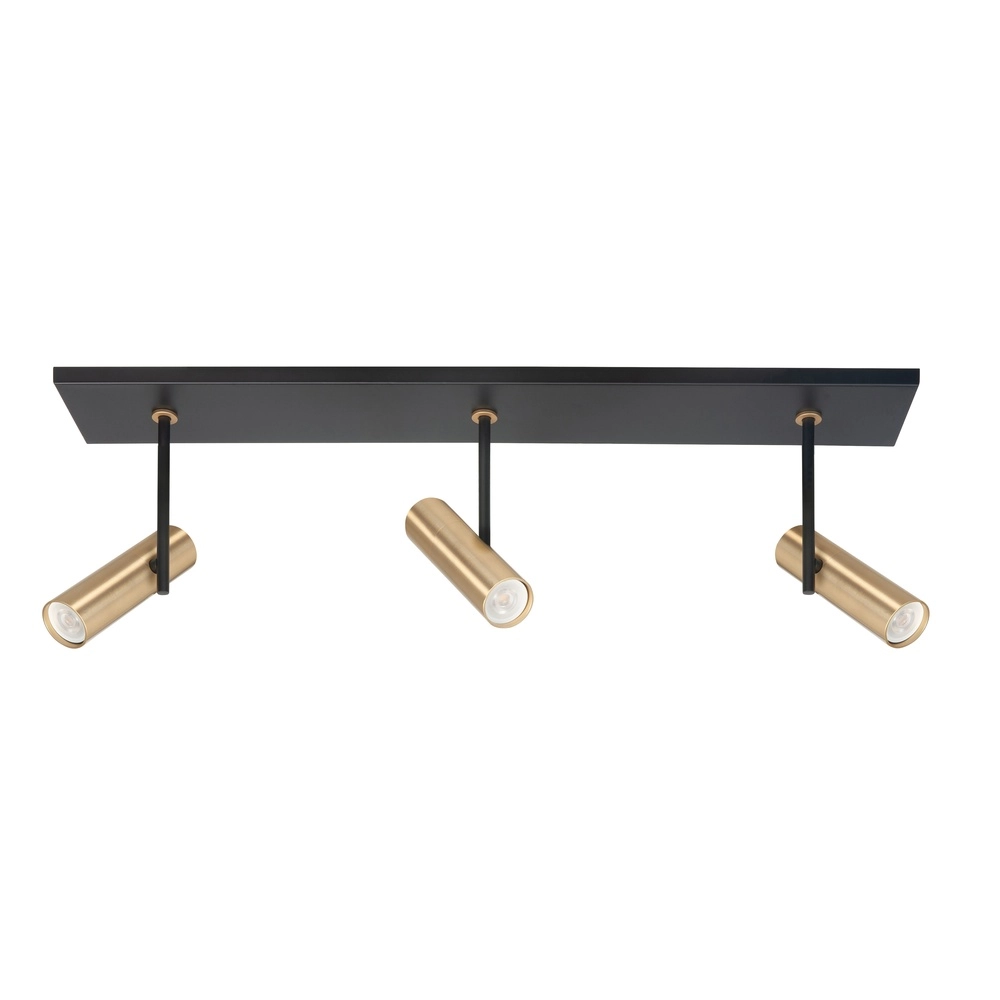 Black spot Trend with brass 3-light straight