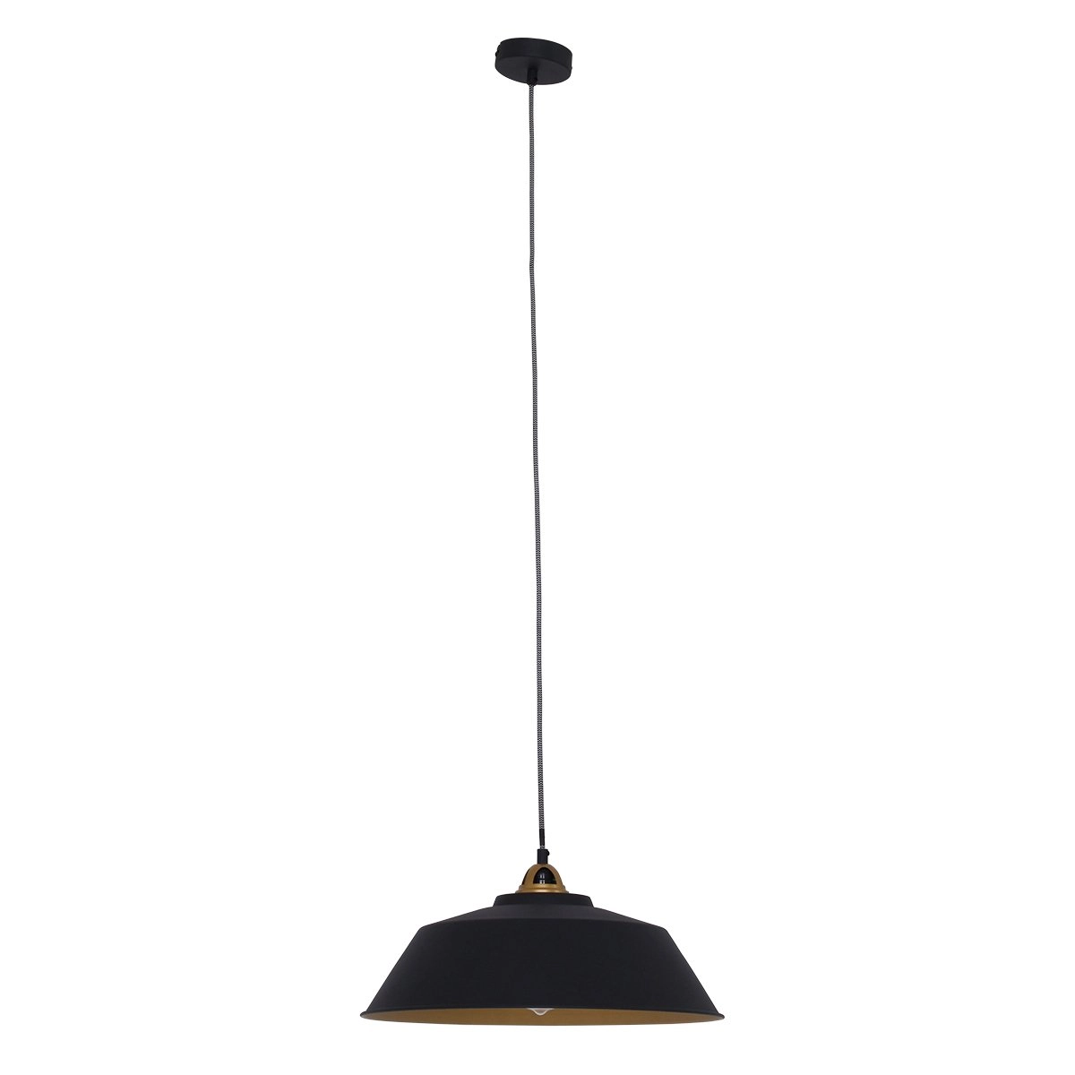 Pendant lamp Mexlite black with gold Steinhauer 8712746114706