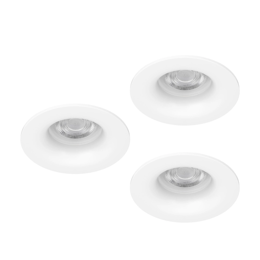 Set of 3 recessed spotlights Salabate white Ø 8.8cm IP65 Eglo 9008606358885