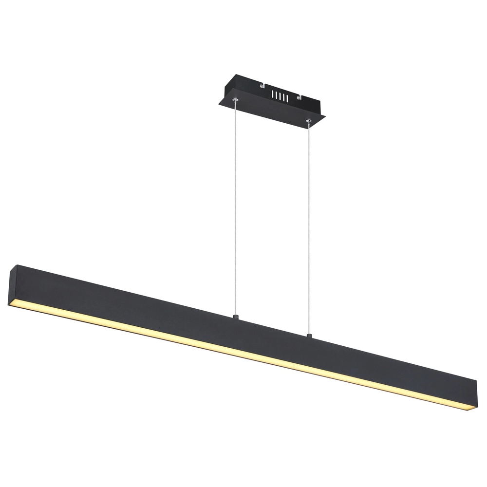 Sleek pendant lamp Verena black 121cm