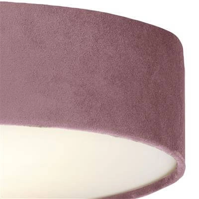 Ceiling lamp Drum Pleat 38cm velvet pink Searchlight 5053423187211