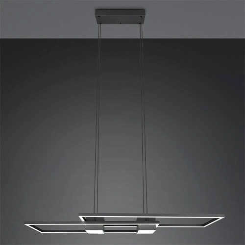 Led pendant light office Albany black Trio 4017807610345