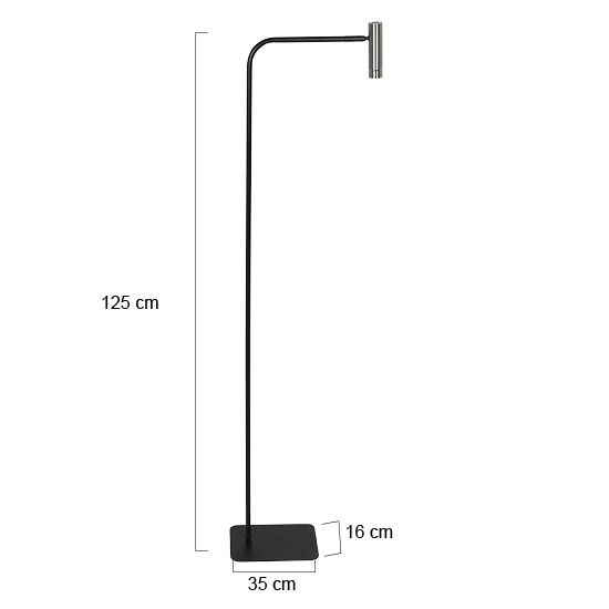 Floor lamp Lumo black with nickel Steinhauer 8712746184648
