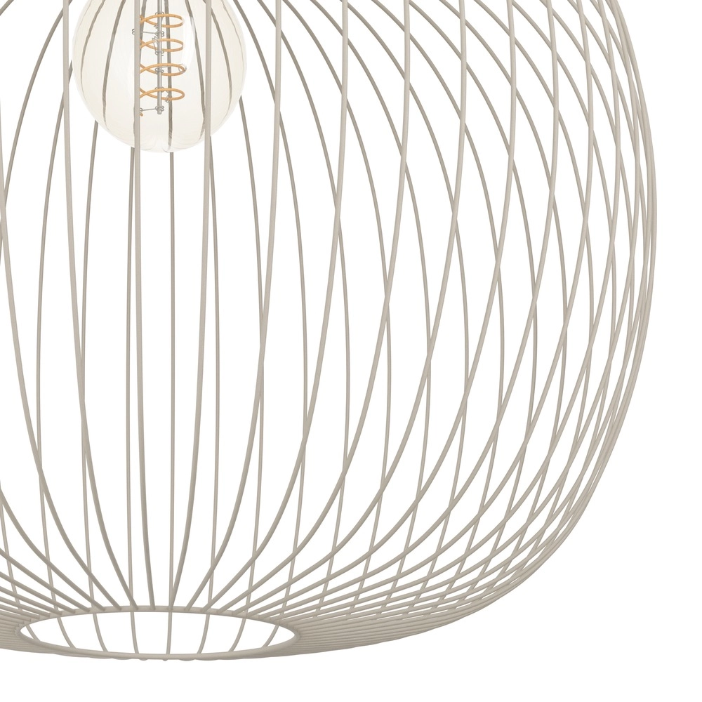 Wire pendant lamp Lodods sand brown Ø 45cm Eglo 9008606390281