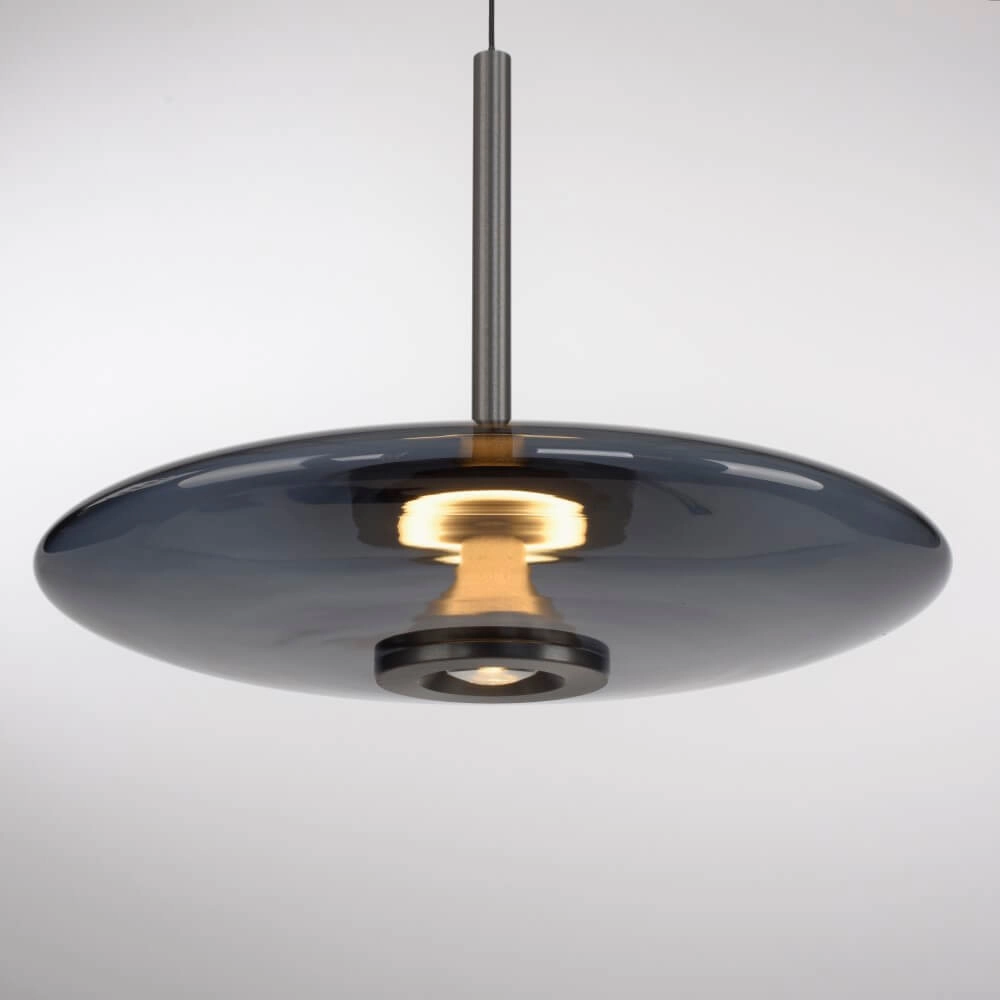 Hanging lamp Pure E-Vitrum design gray Paul Neuhaus 4012248382684