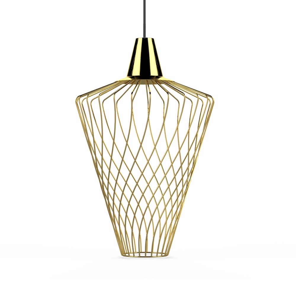 Ø 30cm wire lamp Wave gold