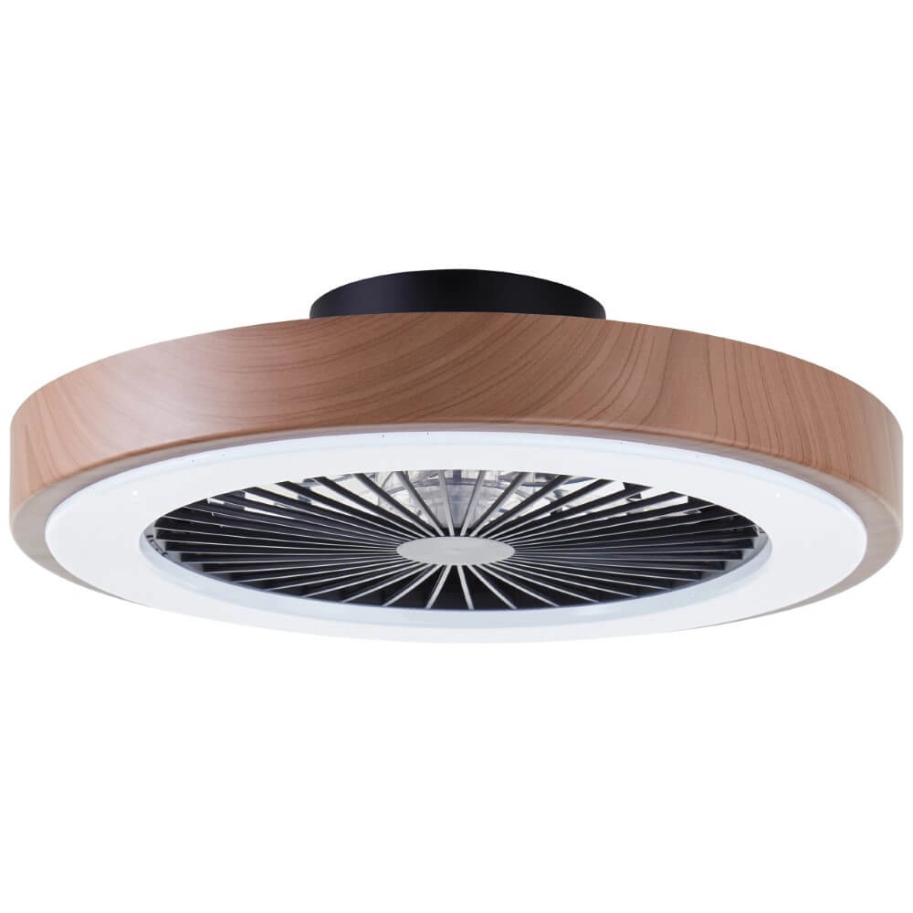 Black fan Slimline with wooden edge Brilliant 4004353435867