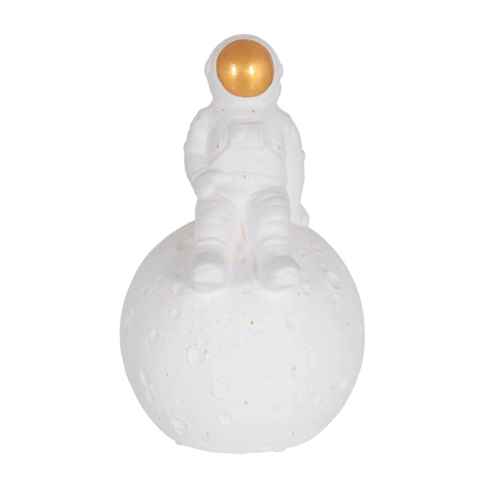 White table lamp Jazz made of plaster