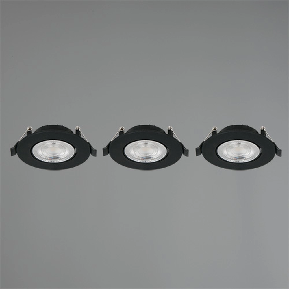 Set of 3 recessed spotlights Altai Black Trio 4017807712254