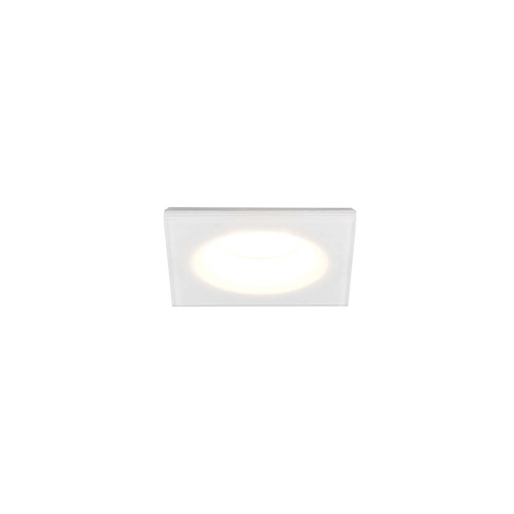 Square recessed spotlight Fjell white IP44