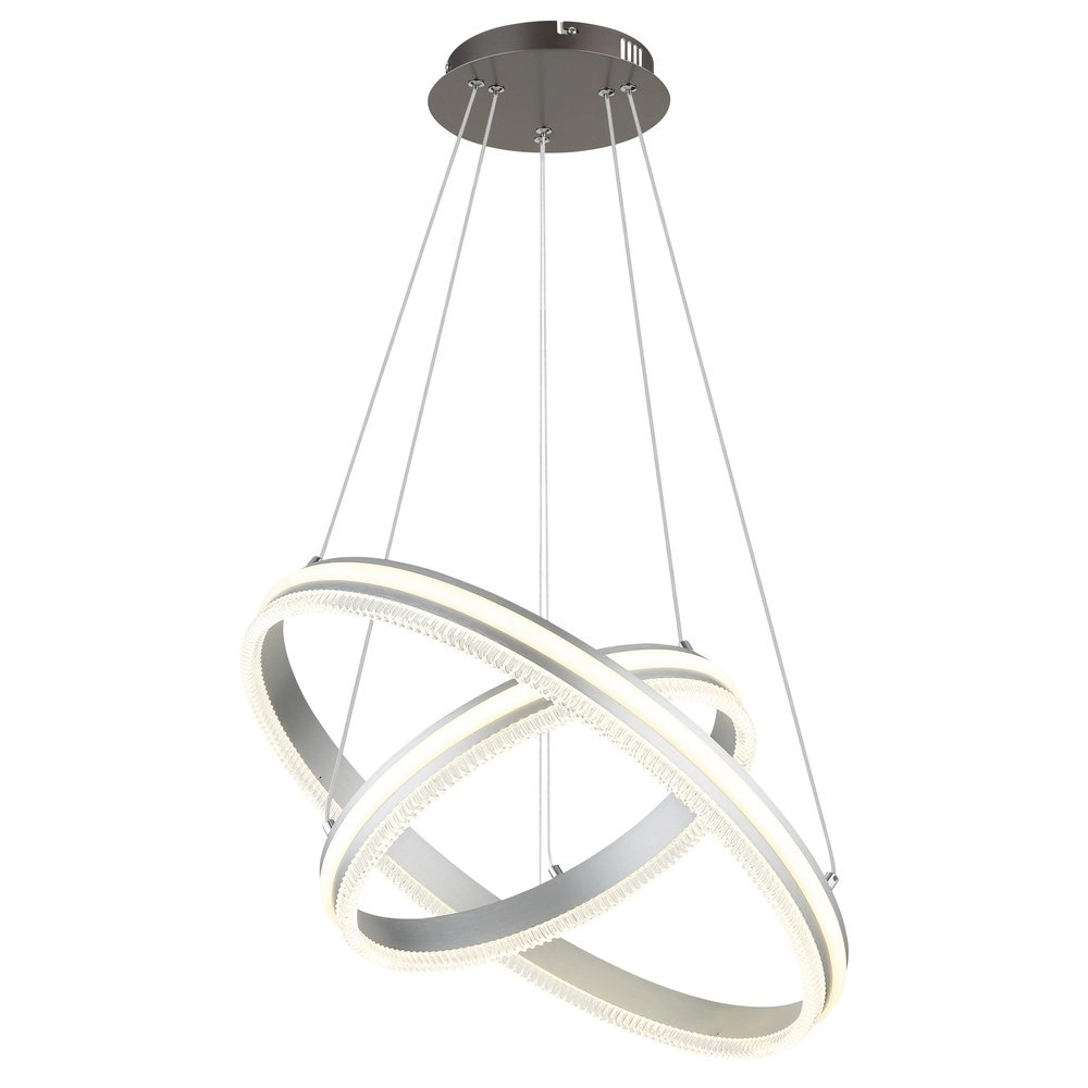 Pendant lamp Francine gunmetal 2 rings Globo 9007371583645