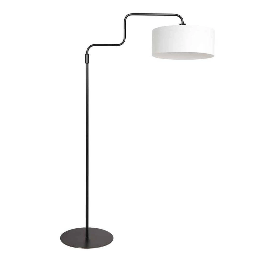 Floor lamp Bloeba black with white hood