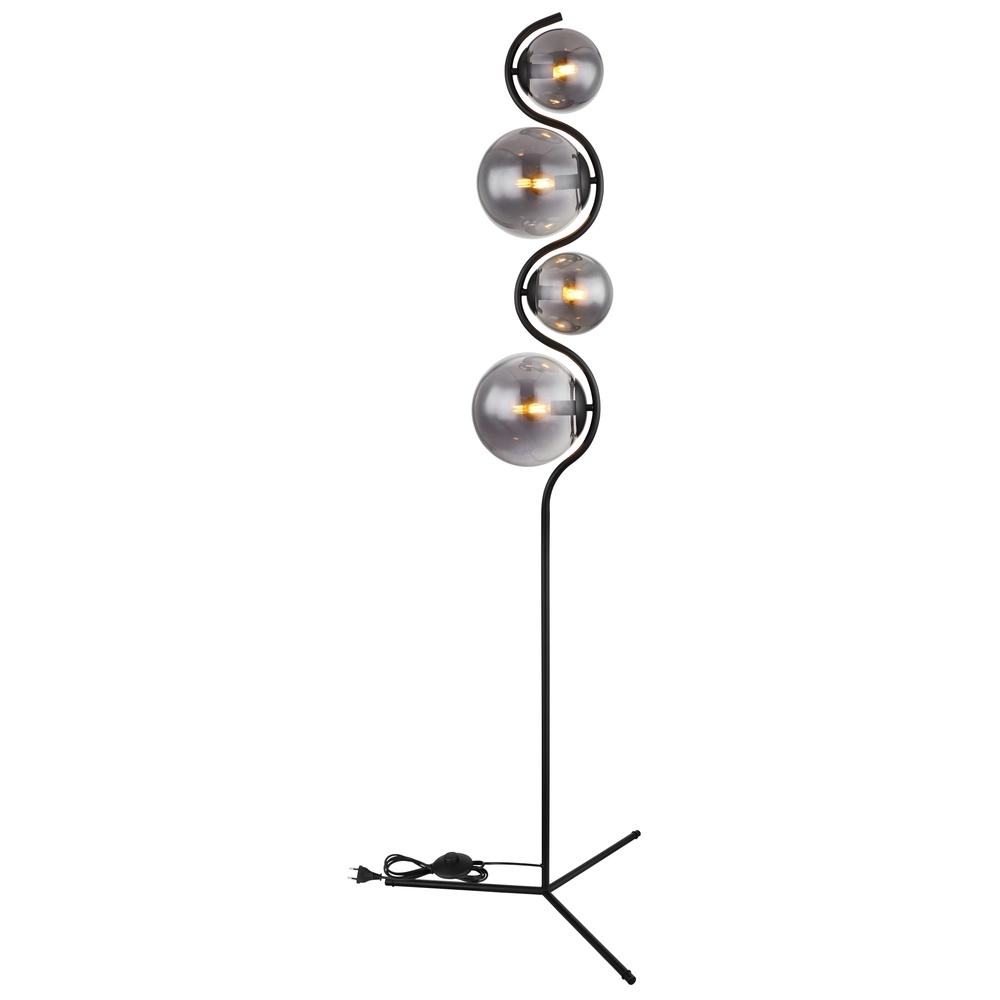 Modern floor lamp Porry 4-light black Globo 9007371431861