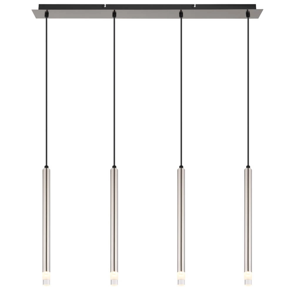 Design pendant lamp Ryan 4-light nickel Globo 9007371487042
