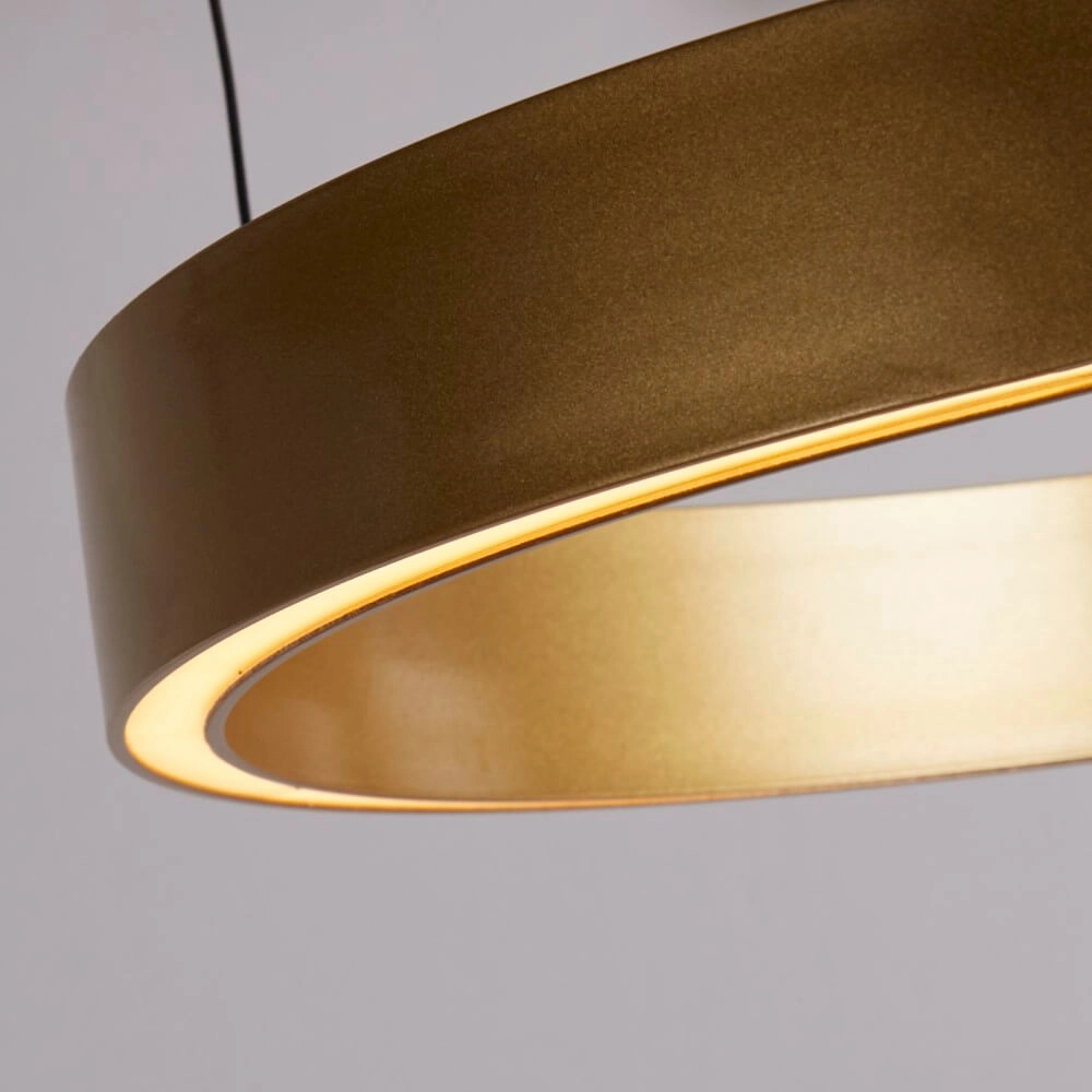 Gold pendant lamp Layla round Ø 44cm Searchlight 5053423255729