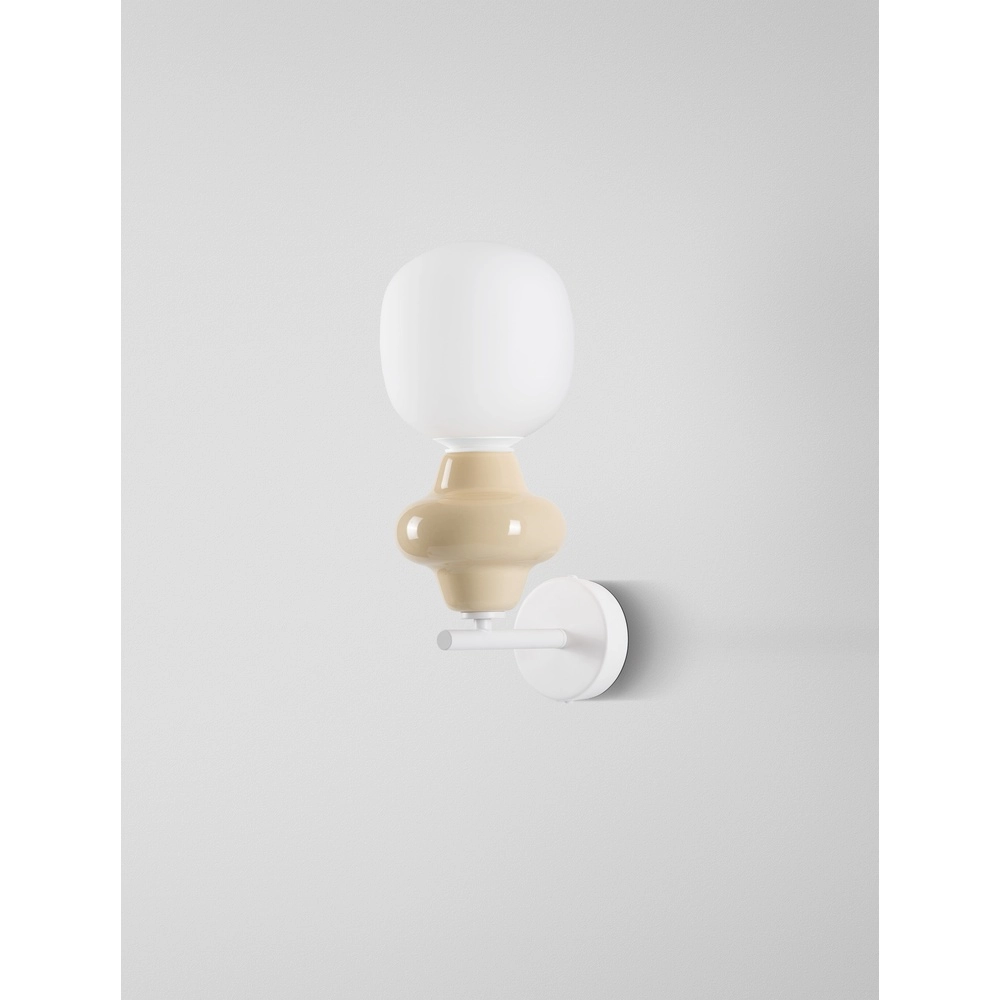 Wall lamp Clio yellow ceramic with white glass Lyora 5212017461377