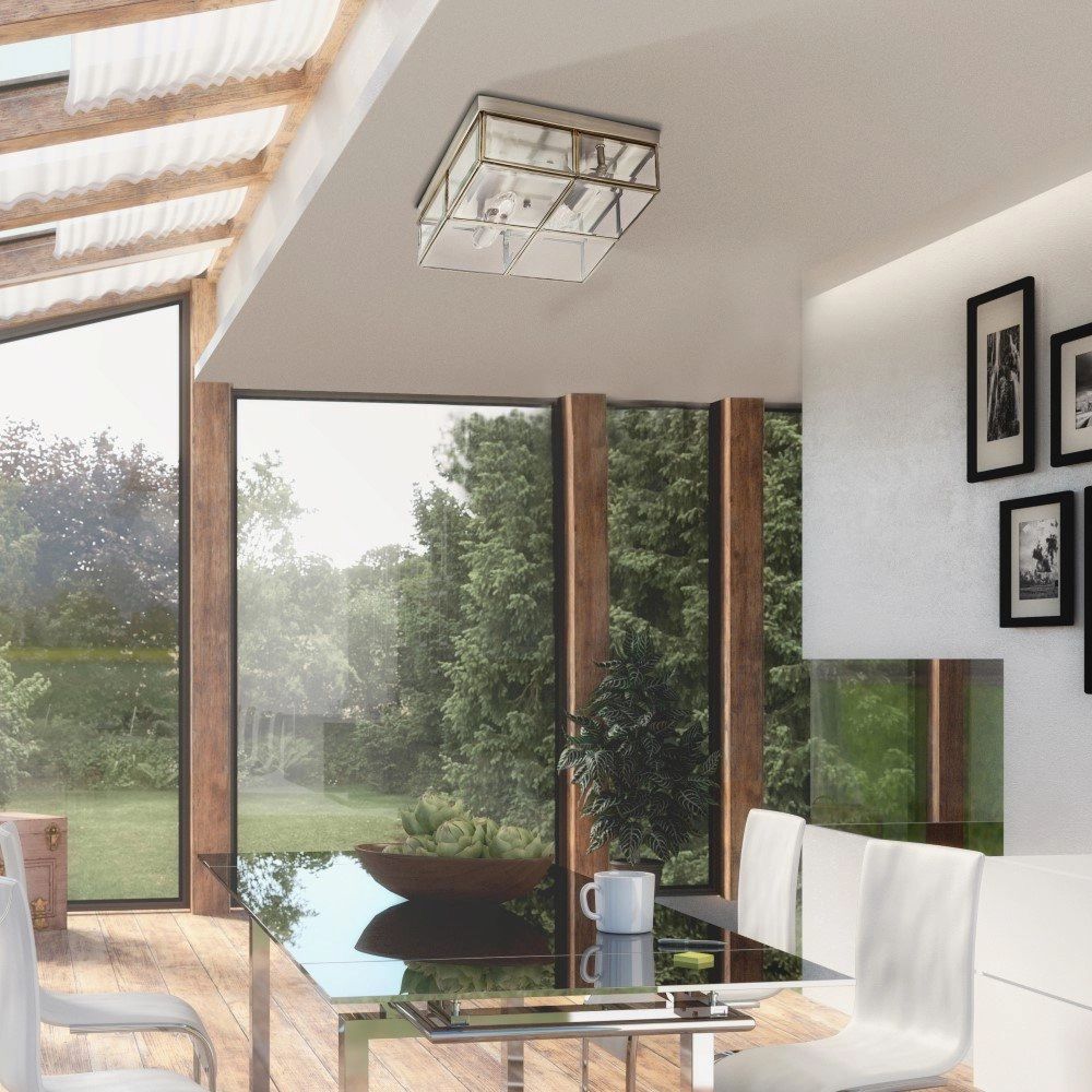 Square ceiling lamp Flush Searchlight 5053423023038