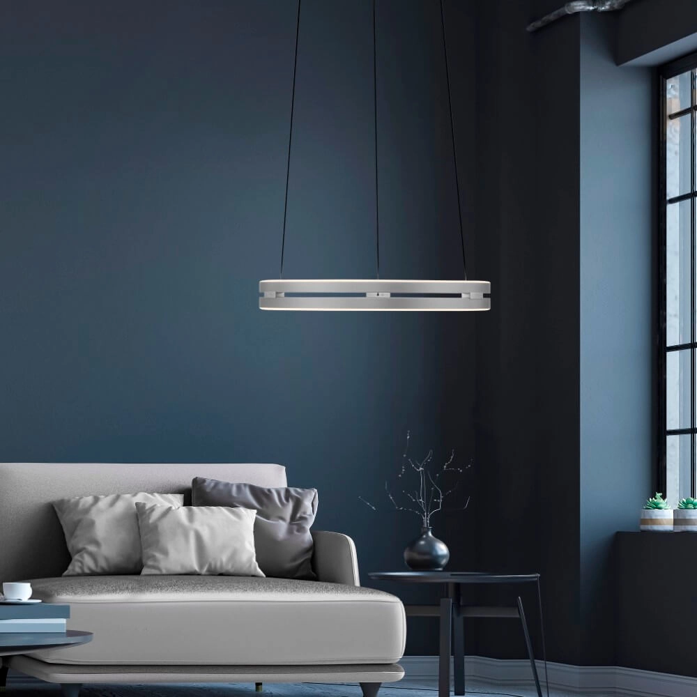 Sleek hanging lamp Pure E-Loop aluminum Paul Neuhaus 4012248372272