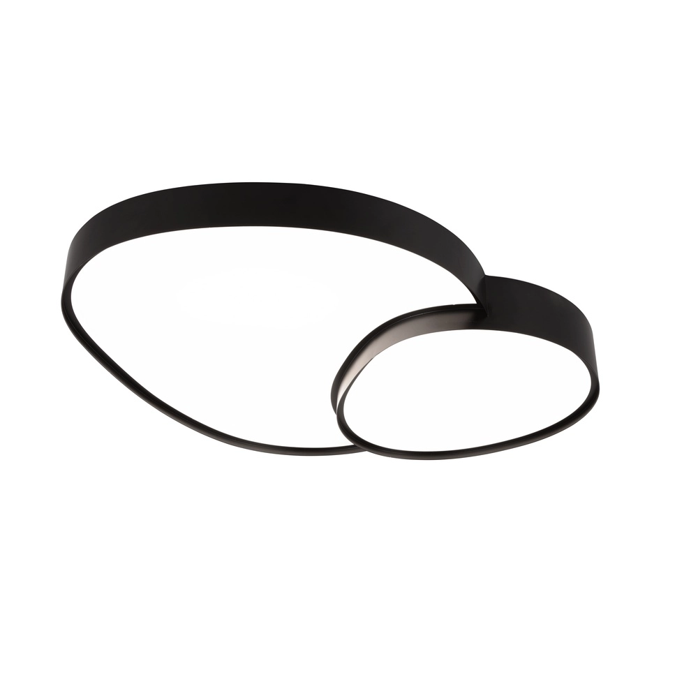 Organic ceiling light Rise 77cm black Trio 4017807600612