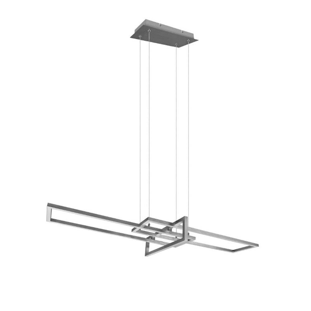 LED pendant light Salinas 110cm metallic gray