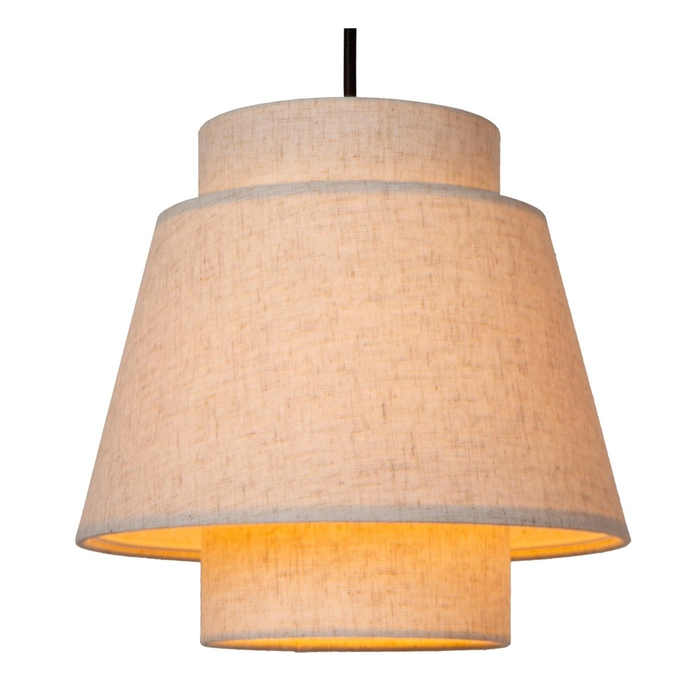 Pendant lamp Tribute 3-light round cream Lucide 5411212211941