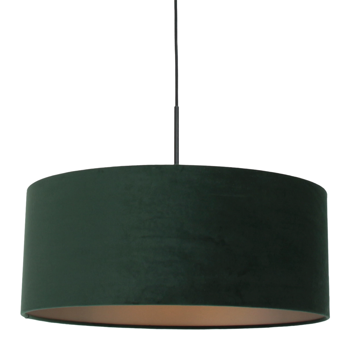 Hanging lamp Sparkled 50cm with green velvet shade