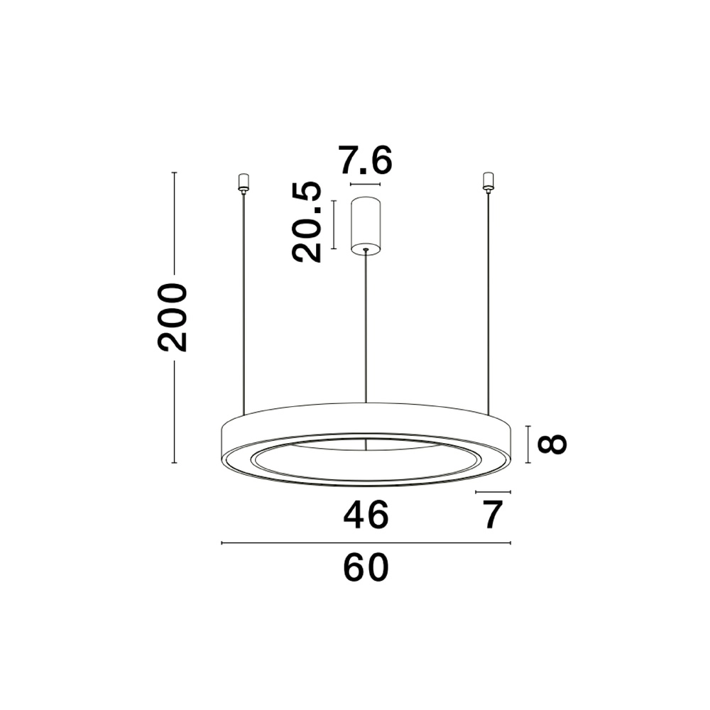 Pendant lamp Morbido white Ø 60cm Lyora 5212017438638