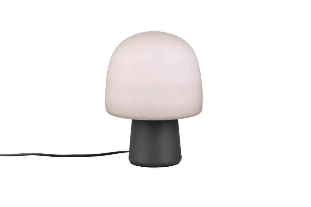 Mushroom table lamp Steen black with taupe glass Trio 4017807622683