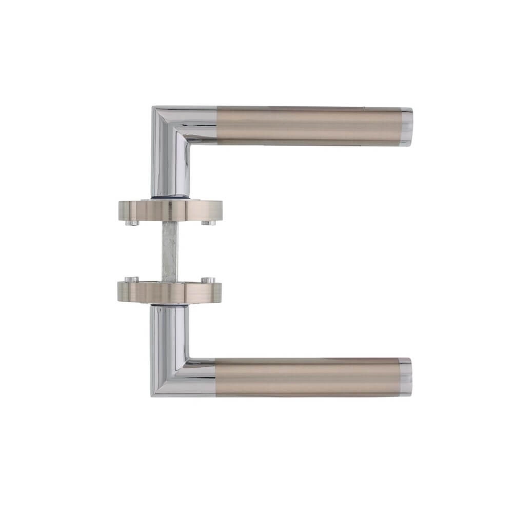 Classic door handle Bastian chrome on rosette Intersteel 8714186212097