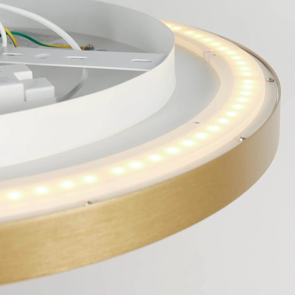Sleek ceiling lamp Flady gold Ø 50cm Steinhauer 8712746171853