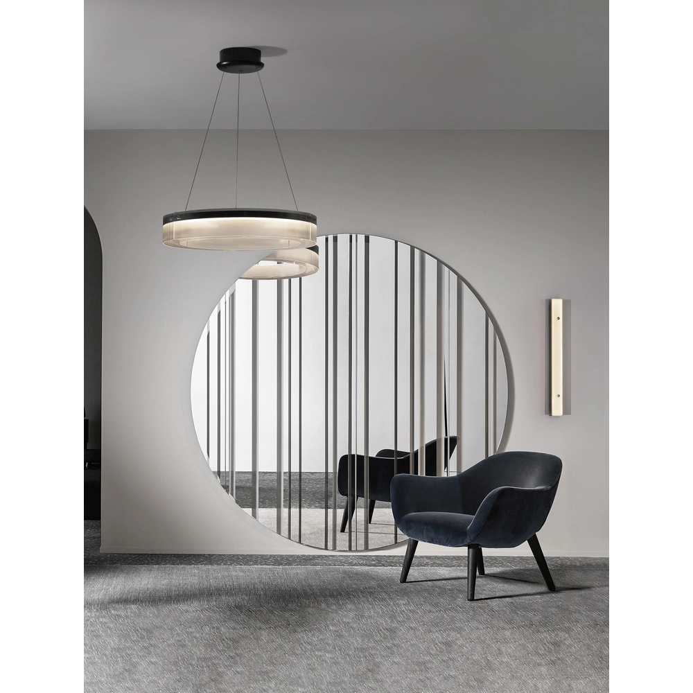 Design pendant lamp Pauline black with glass Ø 70cm Lyora 5212017445384