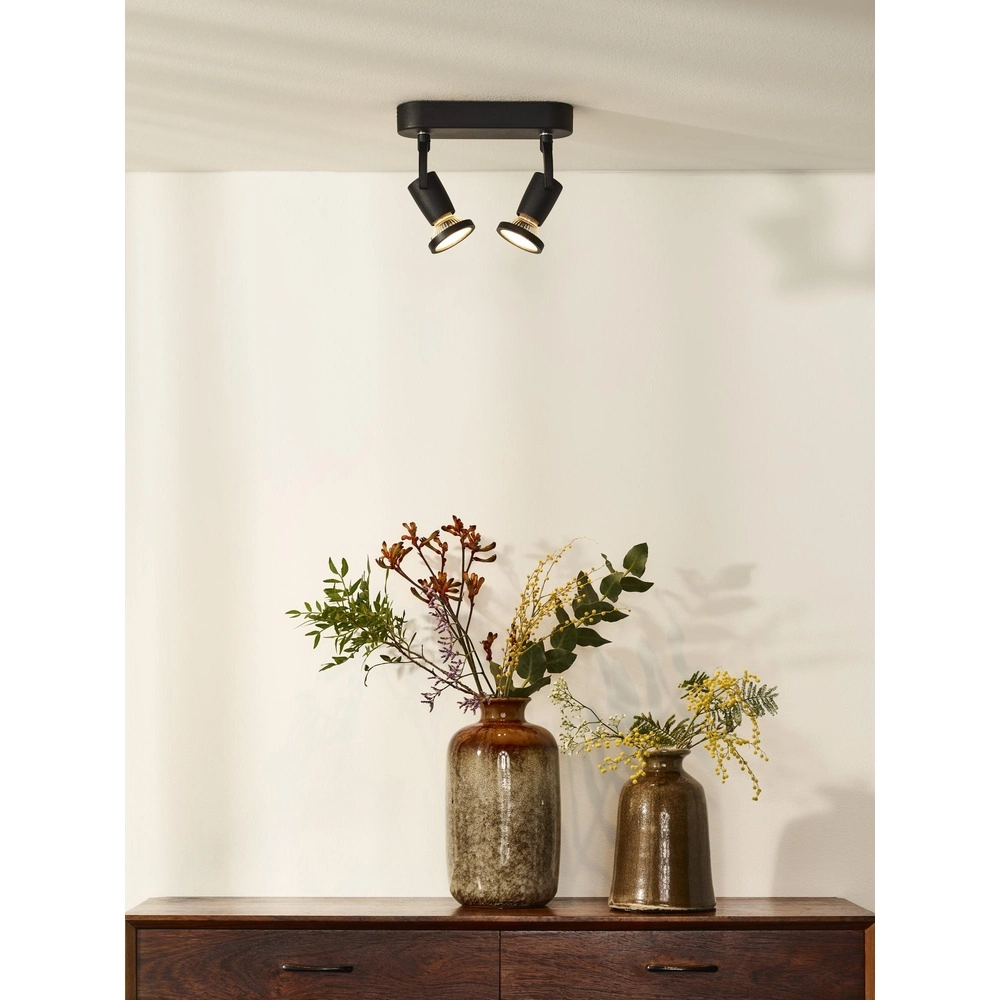 Ceiling lamp Jaster-Led 2-light black Lucide 5411212114693